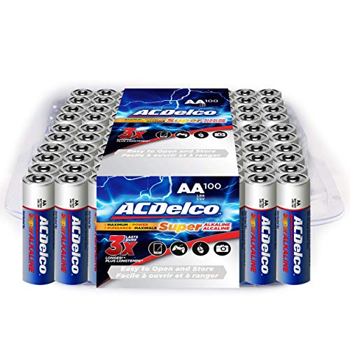 ACDelco AA Batteries, Alkaline Battery, Bulk Pack, 100 Count