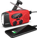 Hand Crank Radio with Flashlight for Emergency, Solar Radios, Self Powered AM/FM NOAA Weather Radio with 1000mAh Power Bank