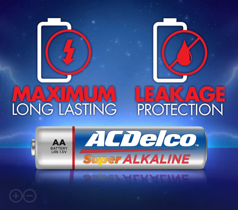 ACDelco AA Batteries, Alkaline Battery, Bulk Pack, 100 Count