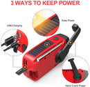 Hand Crank Radio with Flashlight for Emergency, Solar Radios, Self Powered AM/FM NOAA Weather Radio with 1000mAh Power Bank