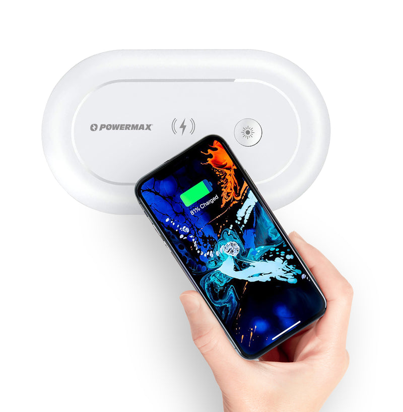 Phone Sanitizer UV, 10 Mins Fast Cleaning with Wireless Charger, and Ozone Disinfection