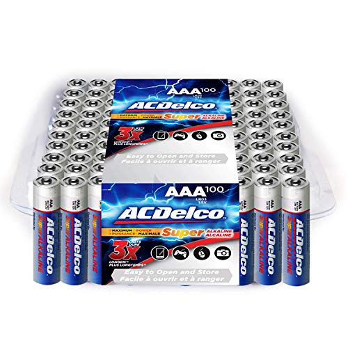 ACDelco AAA Batteries, Alkaline Battery, Bulk Pack, 100 Count